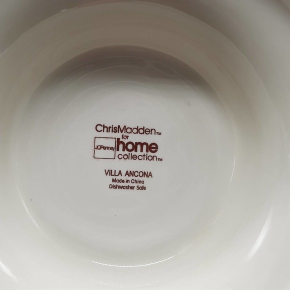 Chris Madden Villa Ancona Serving Bowl Dish Round Kitchen Dinnerware - Picture 6 of 6